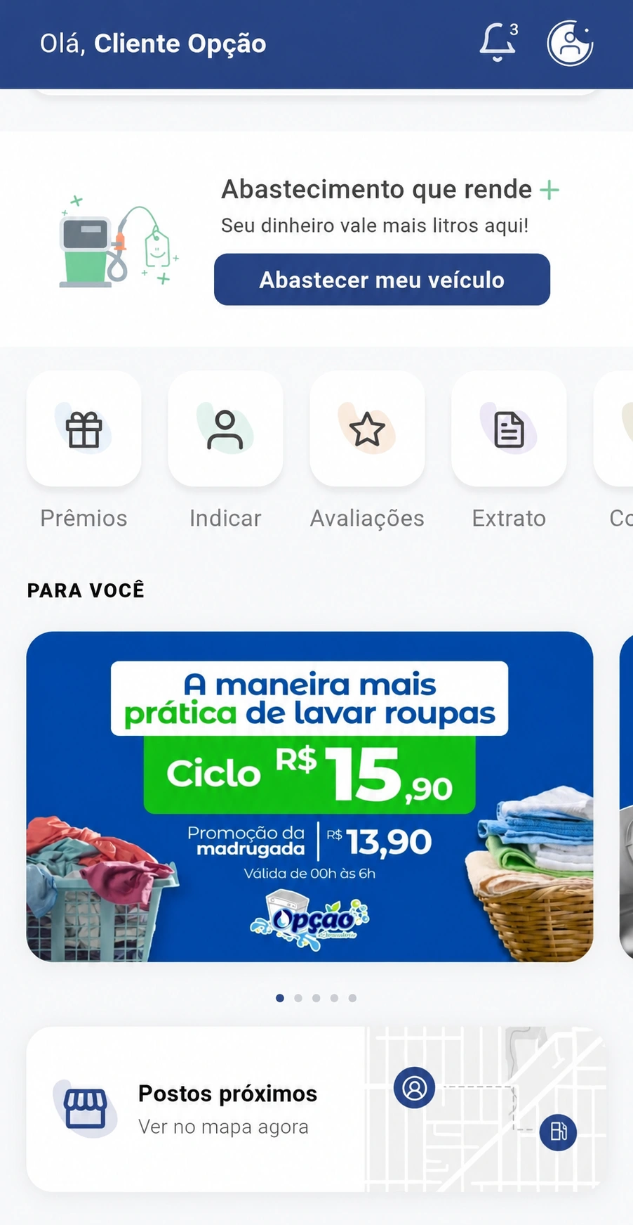Lavanderia no Clube Opção